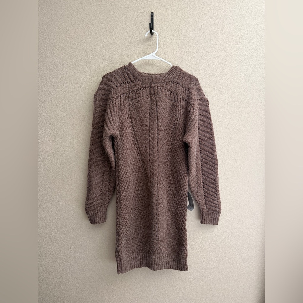 Astr Nordstrom Taupe Cowl Neck Sweater dress